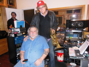 with disc jockey Rock N Tommy in studio