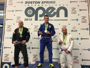 Cozmo winning medal at Boston Championship